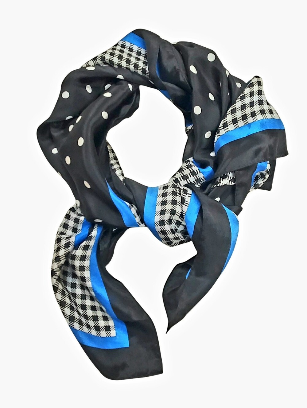 VINTAGE CLUB 7 ECHO SILK SCARF - MADE IN JAPAN